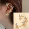Butterfly Zircon Clip Earrings