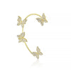 Butterfly Zircon Clip Earrings