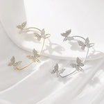 Butterfly Zircon Clip Earrings