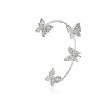 Butterfly Zircon Clip Earrings