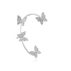 Butterfly Zircon Clip Earrings