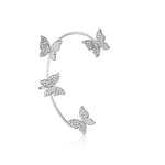 Butterfly Zircon Clip Earrings